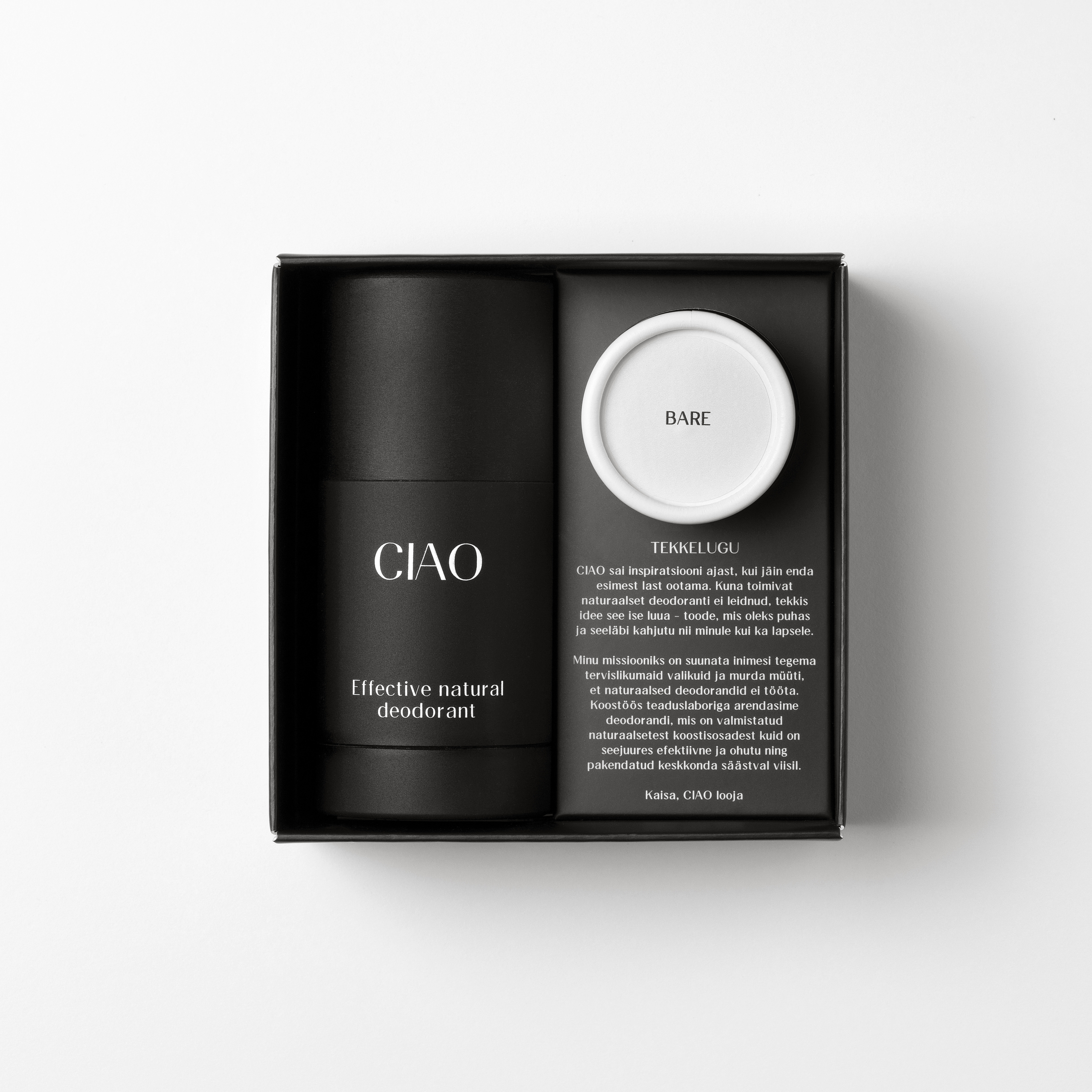 ♥ CIAO naturaalne pulkdeodorant korduvkasutatavas metallkorpuses 40ml - Image 2